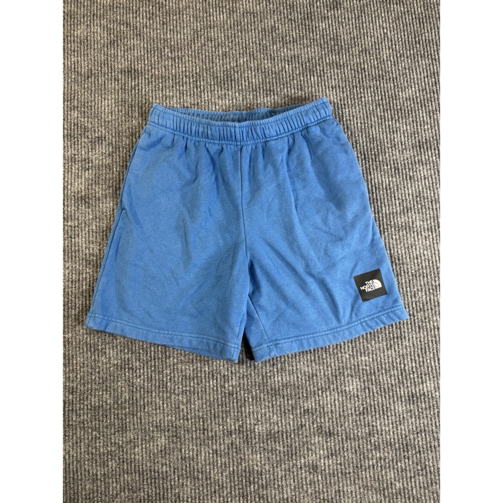 The North Face Men's Sweat Shorts, Blue, Drawstring, Flat Front, 7" Inseam